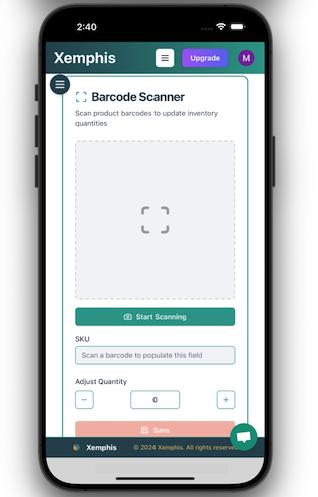 Barcode Scanning Feature