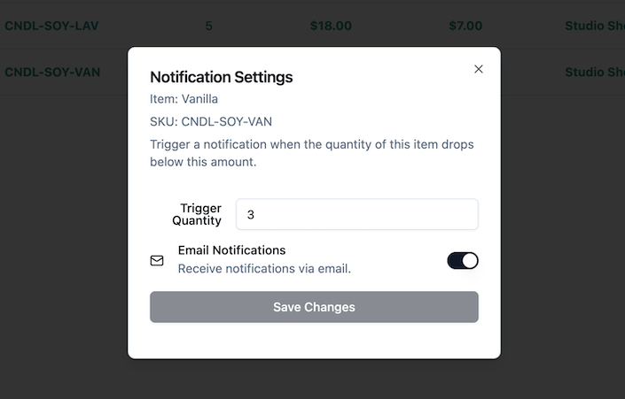 Notification Settings Management